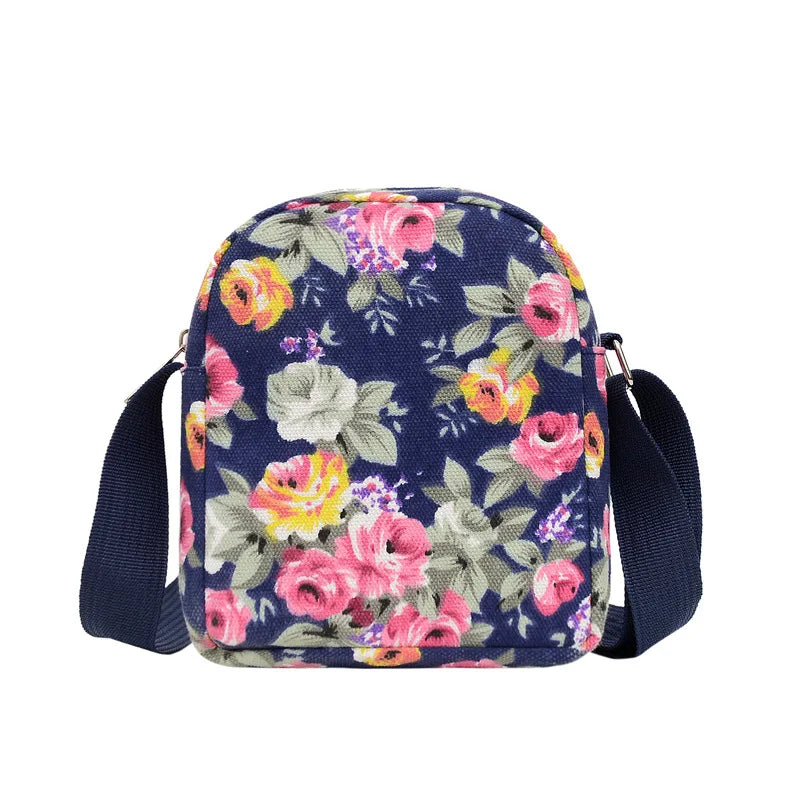 Summer Canvas Diagonal Women Shoulder Bags Women's Mobile Phone Crossbody Purse New Floral Cloth Direct Batch Leisure Bags