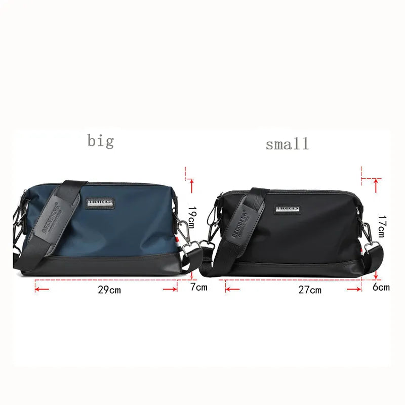 New Men's Shoulder Messenger Bag Leisure Outdoor Waterproof Lightweight Wear-resistant Student Travel Multifunctional Clutch