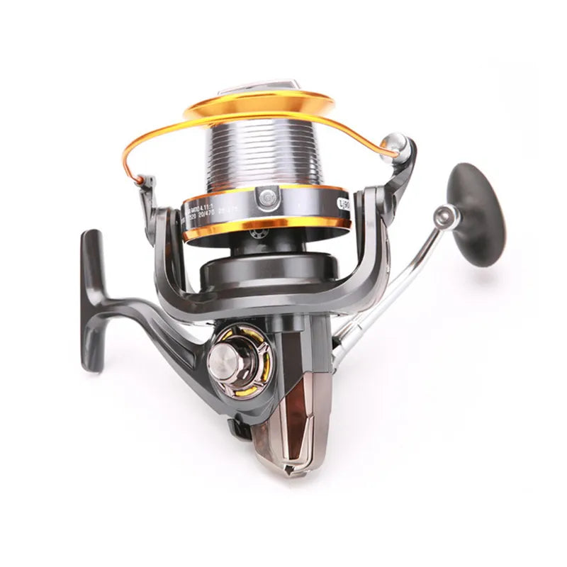 Far Throw Fishing Reel Metal LJ 4000-9000 Series 4+1 BB Bevel Cup Freshwater Reservoir Lure Spinning  Fishing Wheel