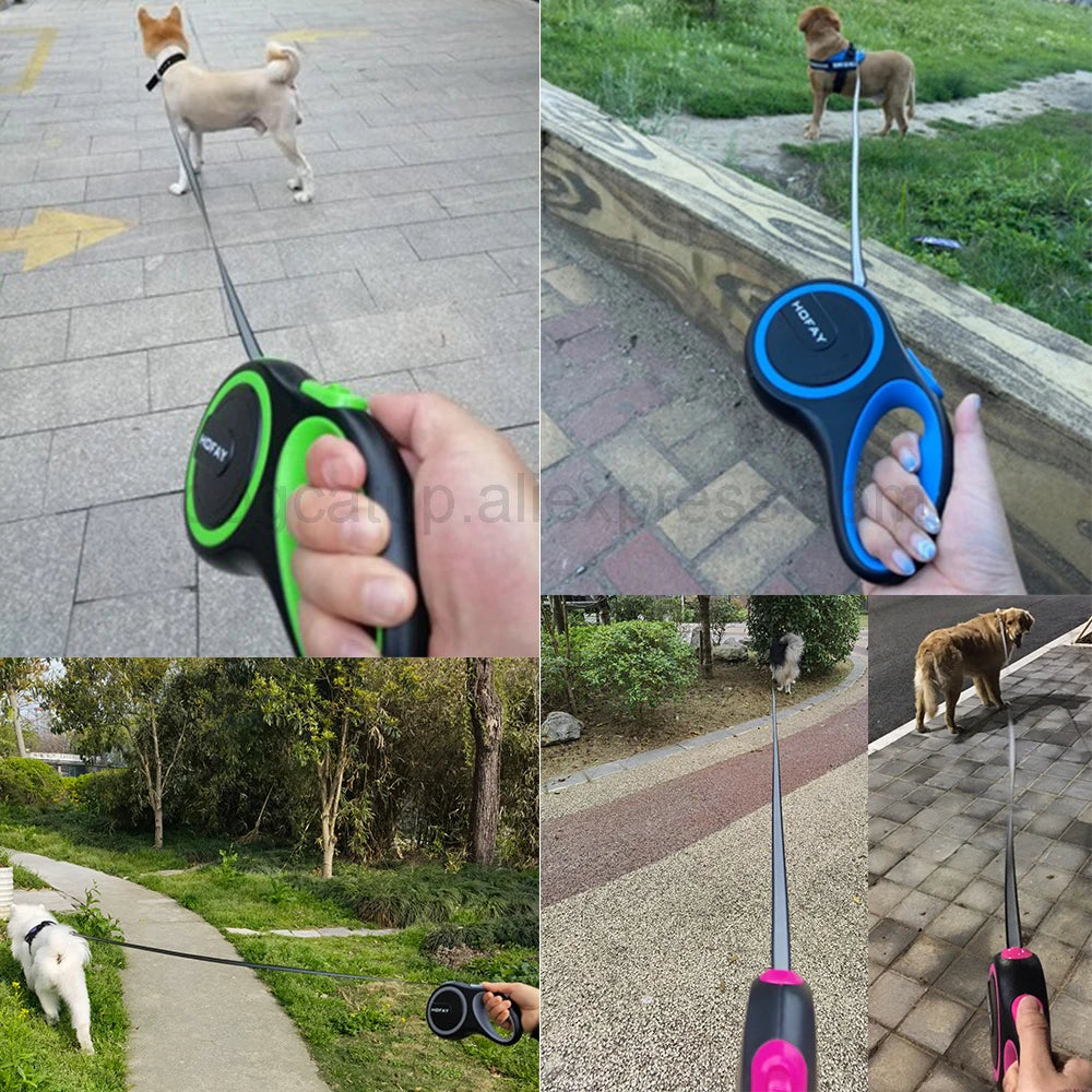 Bicolour Retractable Pet Leash Automatic Extending Dog Lead Large Dogs Belt Samoyed 8 Meter Rope Flexible Borzoi Roulette 26Feet