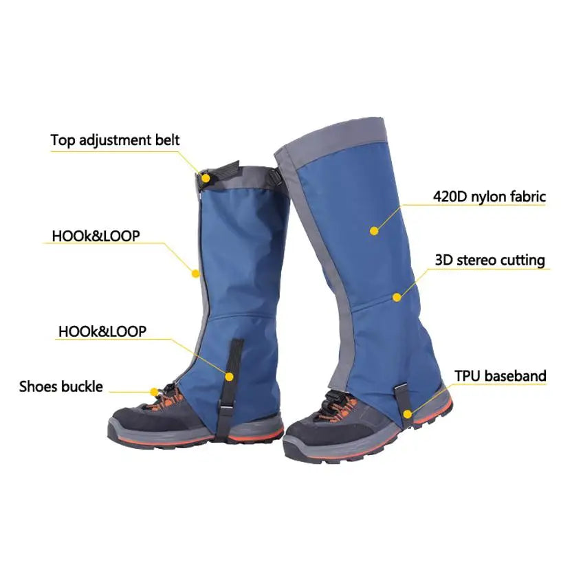 Unisex Leg Protector Hiking Ski Boot Travel Shoes Winter Waterproof Snow Leg Gaiters Protection Outdoor Hunting