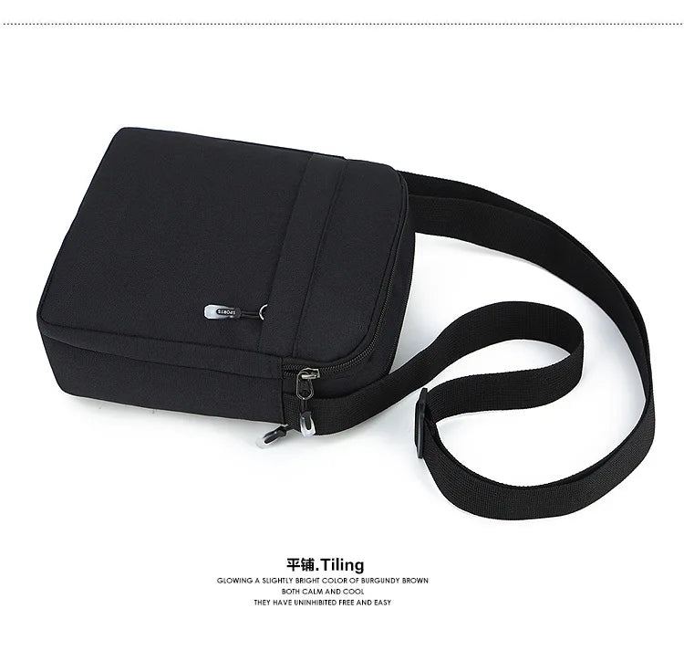 New shoulder bag trendy Oxford cloth shoulder bag men's messenger bag casual simple mobile phone bag waist bag