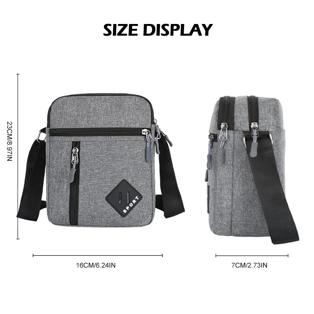 Men's Messenger Bag Crossbody Shoulder Bags Men Small Sling Pack Waterproof Oxford Packs For Work Business Travel Satchel Purse