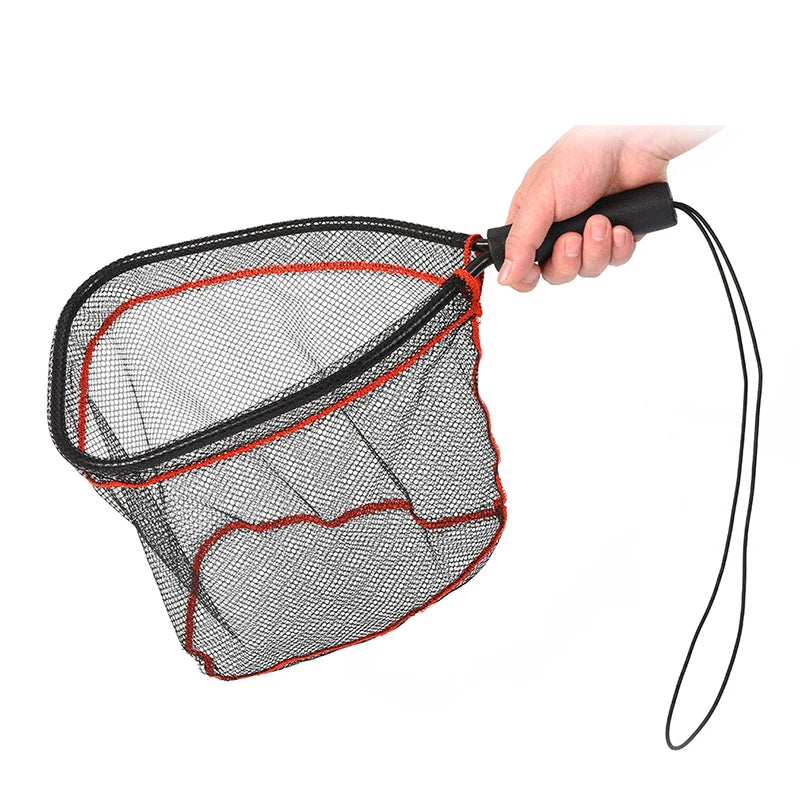 Aluminum Alloy 80cm Retractable Fishing Net Telescoping Foldable Landing Net Pole Folding Landing Net For Fly Fishing