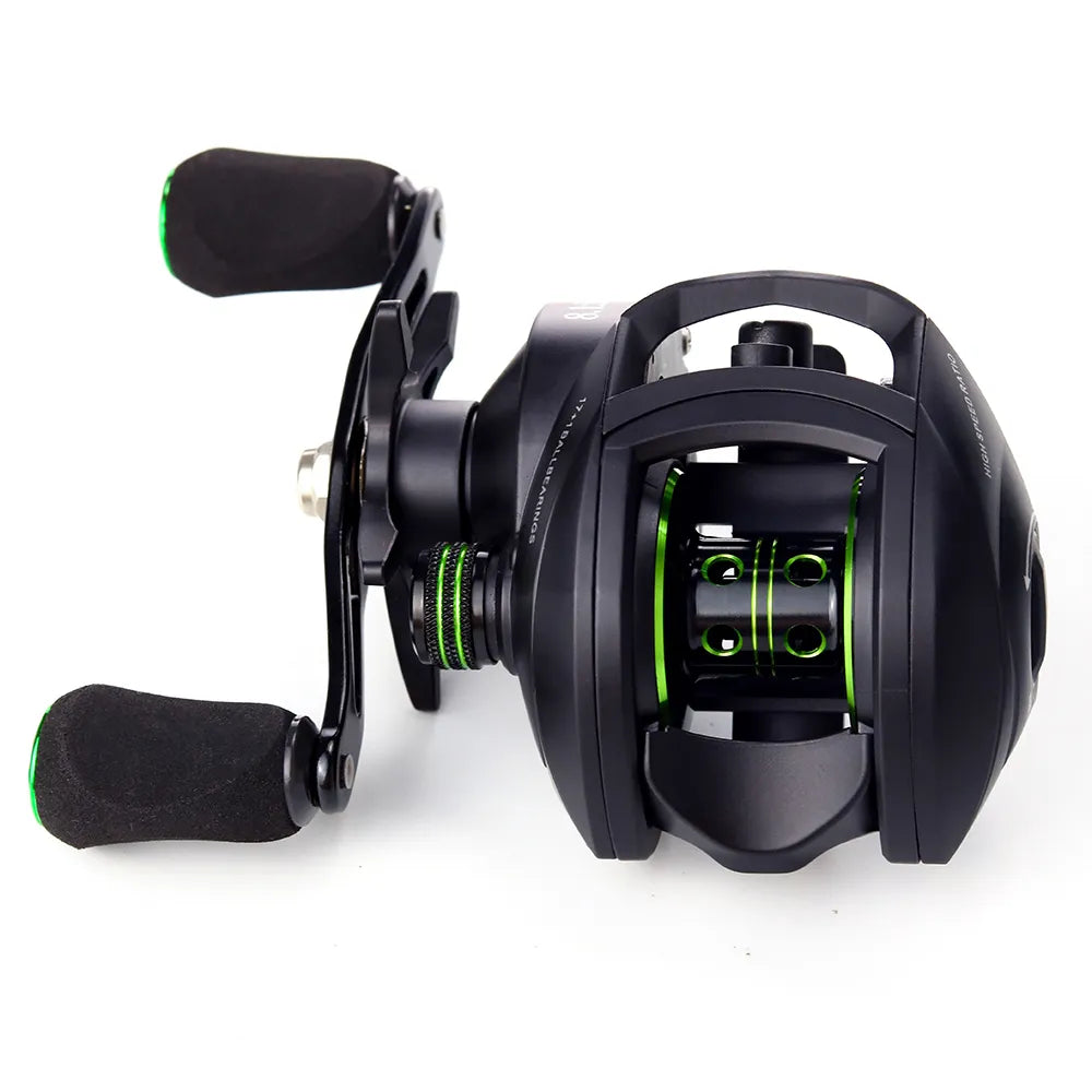 2000 Series Baitcasting Reel High Speed 8:1:1 Gear Ratio 17+1BB Fresh/Saltwater Magnetic Brake System Ultralight Fishing Reel