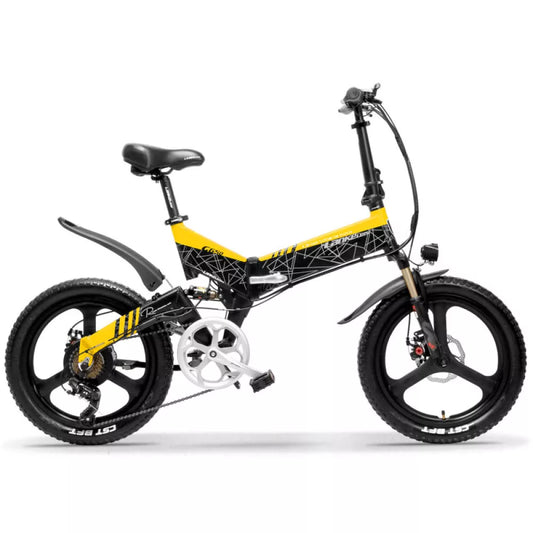 Upgraded G650 20'' Mountain Bike 7 Speed Electric Bike 400W 14.5Ah Hidden Li-ion Battery 5 PAS Front & Rear Suspension