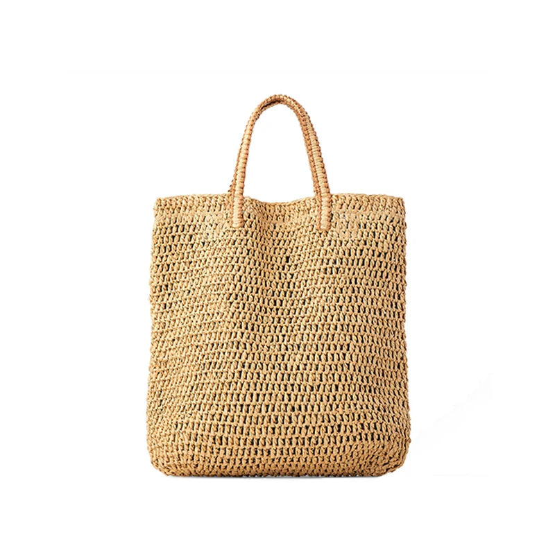 casual straw women shoulder bags wicker woven handbags rattan summer beach bag large capacity tote lady big purses shopper new