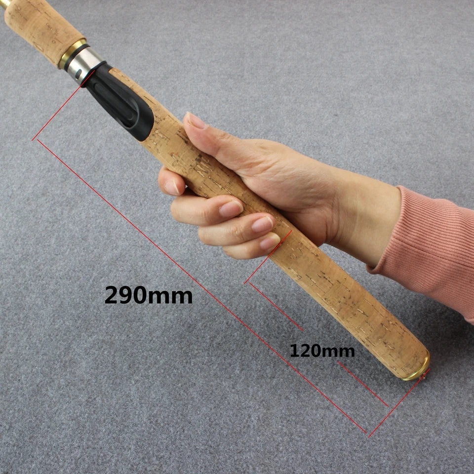 High Quality 1.8m 2.1m 2.4m 2.7m  Spinning Rod carbon telescopic fishing rod lure rod wooden handle pole Fishing Tackle