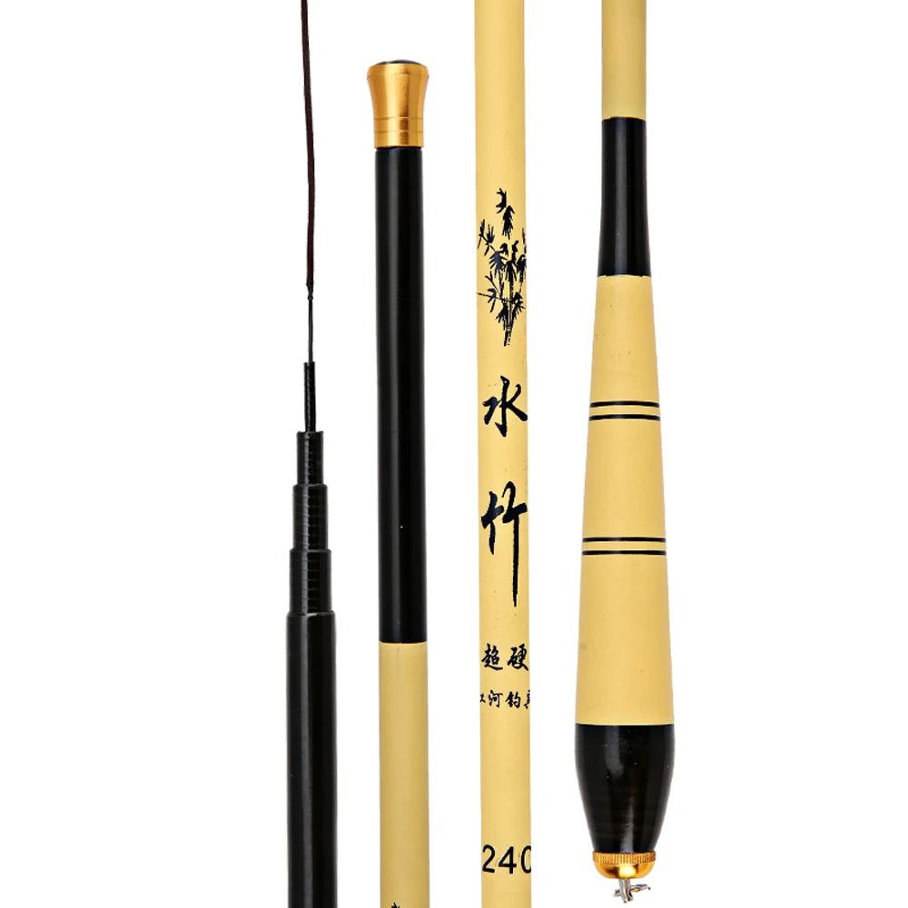 Super Light Strong Carbon Fiber Hand Fishing Pole Super Hard Telescopic Fishing Rod 2.1/3.6/4.5/5.4/6.3M Long Feeder Stream Rods