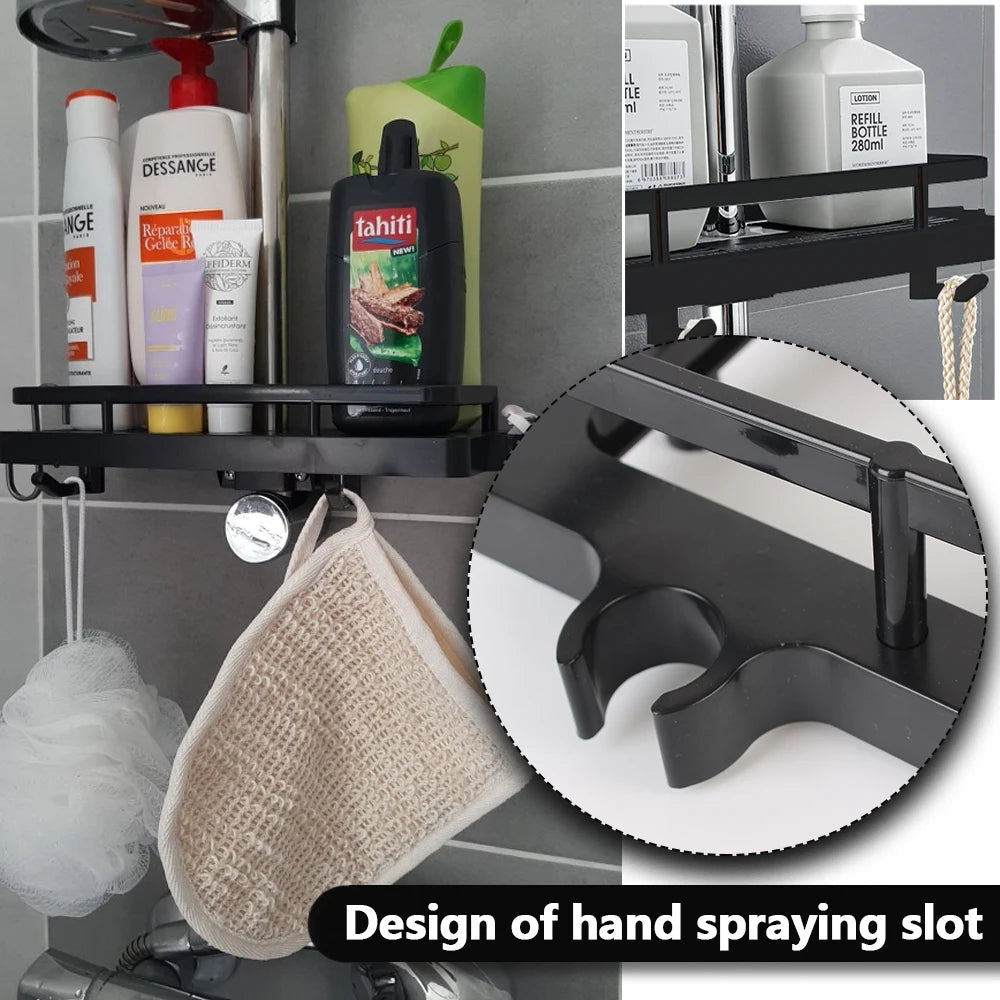 Bathroom Organizer Shampoo Tray Stand Detachable For Wall Household Item No Drilling Shower Storage Holder Rack Floating Shelf