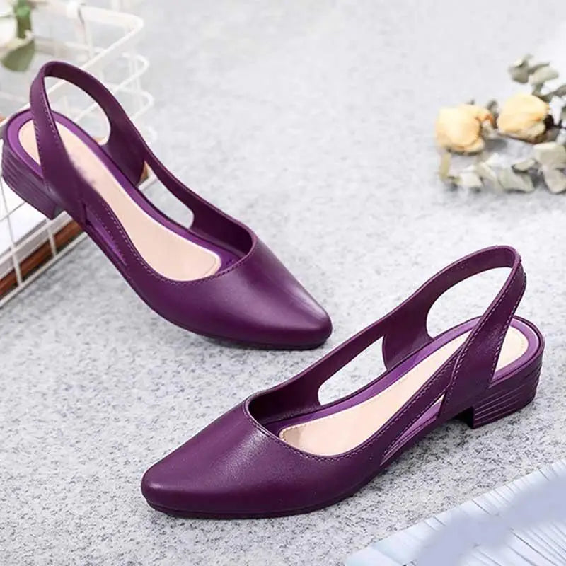 2020 Spring Women shoes apricot Pumps Pointed toe High Heels Comfort Slip On Female Wedge Shoes Black Pink Casual Ladies Shoes