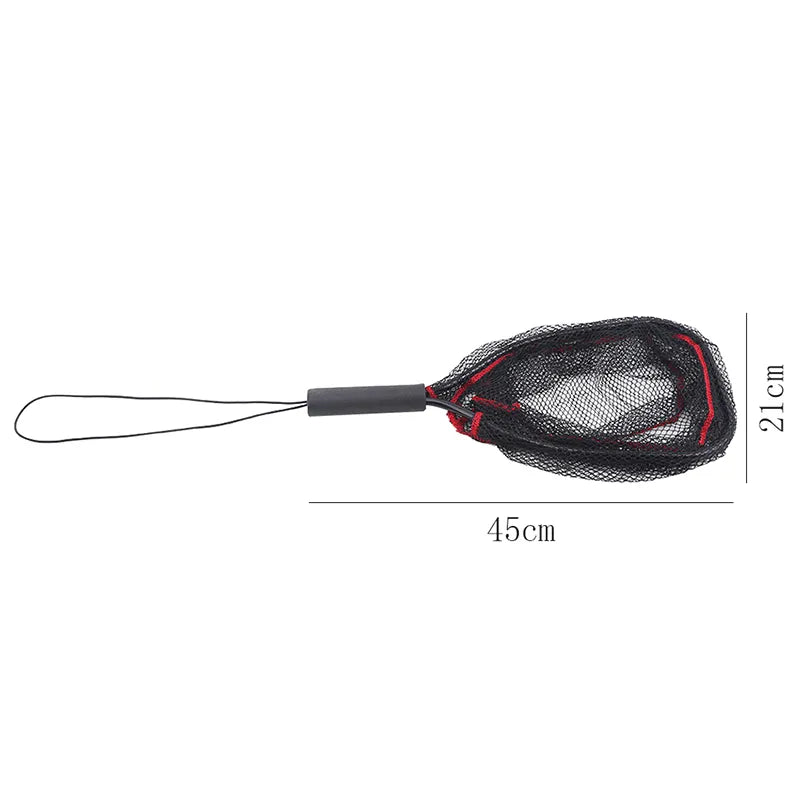 Aluminum Alloy 80cm Retractable Fishing Net Telescoping Foldable Landing Net Pole Folding Landing Net For Fly Fishing