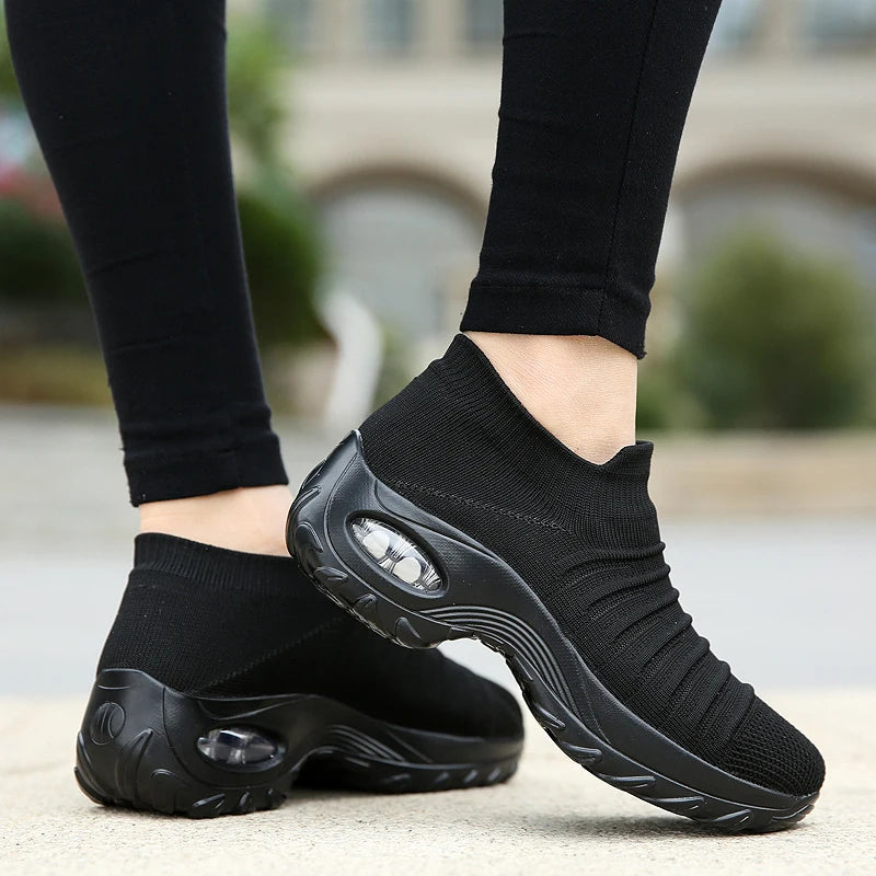 New Platform Sneakers Women Shoes Breathable Casual Shoes Woman Fashion Height Increasing Ladies Shoes Zapatos De Mujer