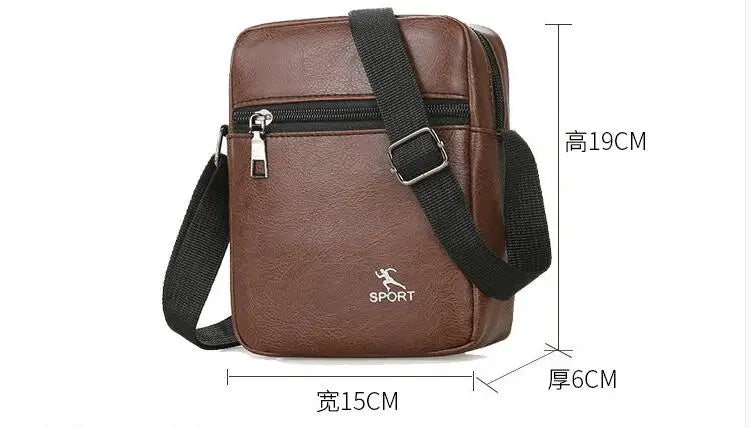 2022 Fashion Men's Mini PU Leather Handbags Waterproof Bag For Man Male Cross Body Shoulder Messenger Bags Men's Casual Handbags