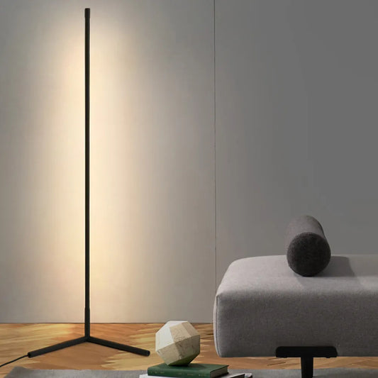 Nordic LED Floor Lamp Modern Simple LED Rod Floor Lamps for Living Room Bedroom Atmosphere Standing Indoor Light Fixtures