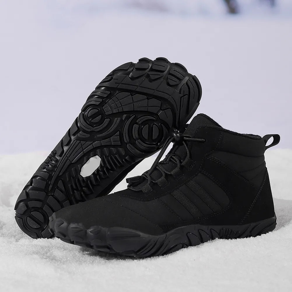 2023 Winter Booties Men Snow BareFoot Casual Shoes Outdoor Work Shoes Ladies Warm Fur Men Ankle Shoes Male Snow Boots Big Size