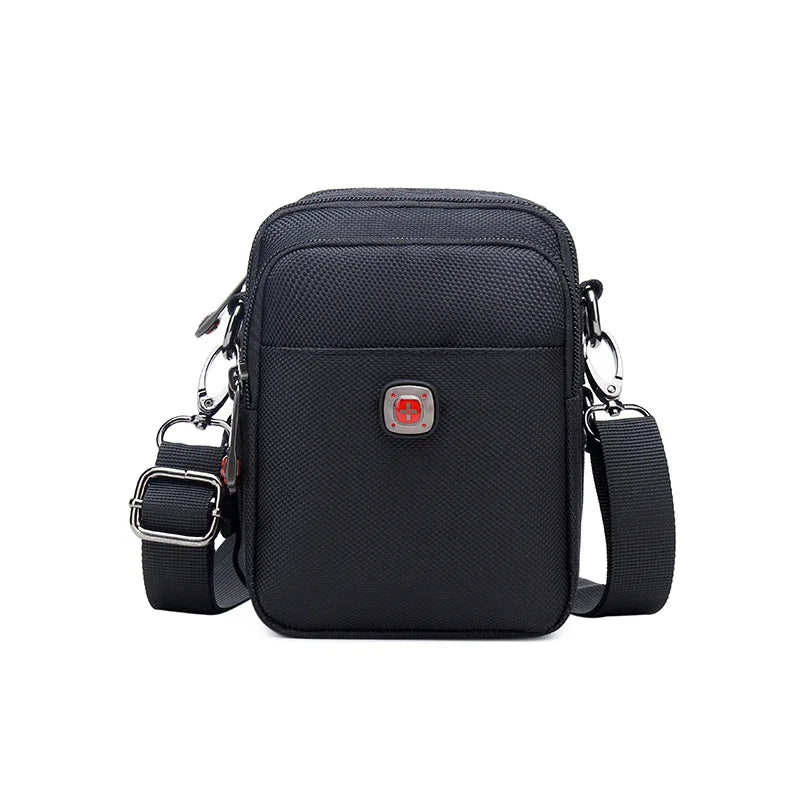 Men's Shoulder Bag Men's Oxford Cloth Wear Belt Mobile Phone Waist Bag Canvas Sports Leisure Men's Messenger Bag Cross Body Bag