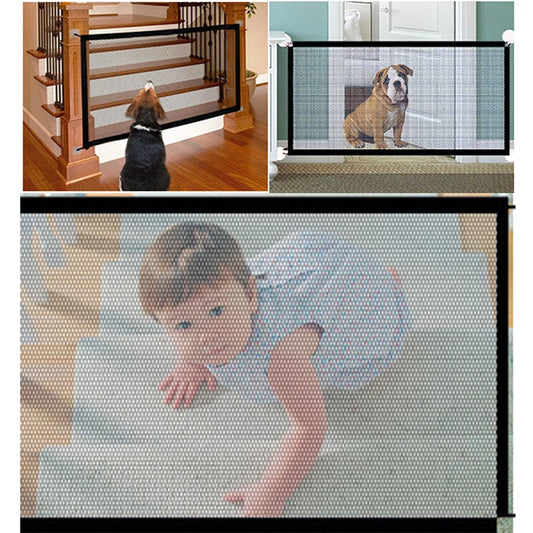 New Pet Barrier Fences Portable Folding Breathable Mesh Dog Gate Pet Separation Guard Isolated Fence Dogs Baby Safety Fence