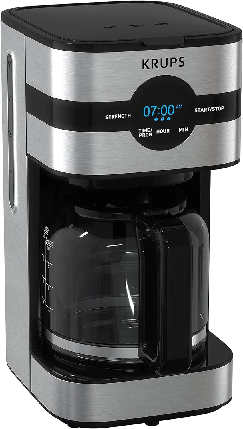 Simply Brew Stainless Steel Drip Coffee Maker 10 Cup 900 Watts Digital Control, Coffee Filter, Drip Free