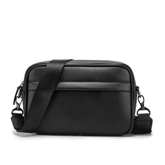 Simple Design Messenger Bag Men Casual Solid Leather Men's Crossbody Bag Small Shoulder Messenger Bags For Man Handbags Purse