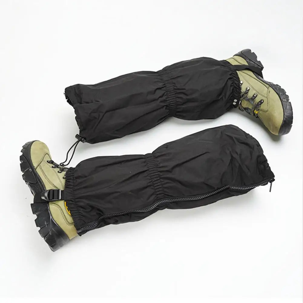 1 Pair Leg Gaiters with Zipper Adjustable Water-Resistant Waterproof Snow Boot Gaiters Leg Guards for Hunting Climbing