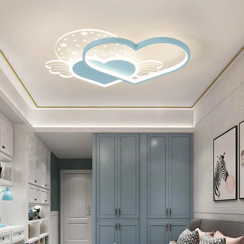 Dimming Light Led Light Children's Bedroom Ceiling Light Metal Children's Room Modern Love Living Room Cartoon Celing Lamps