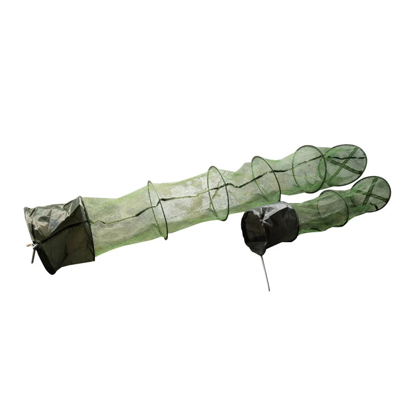 Multi-style Folding Telescopic Quick Drying Nylon Net Fishing Basket Immersion Net Fyke Net Shrimp Cage Outdoor Fishing Gear