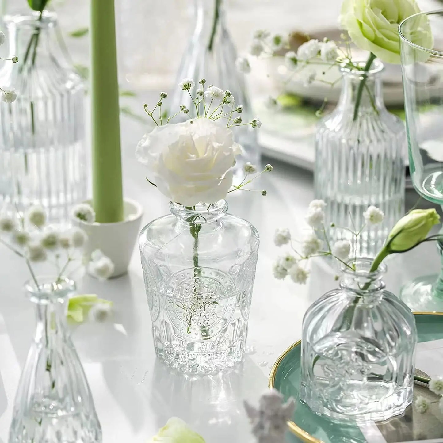 Transparent Glass Vase for Plant Nordic Simple Glass Flower Vases Creative Hydroponic Terrarium Table Decorative Flower Pot