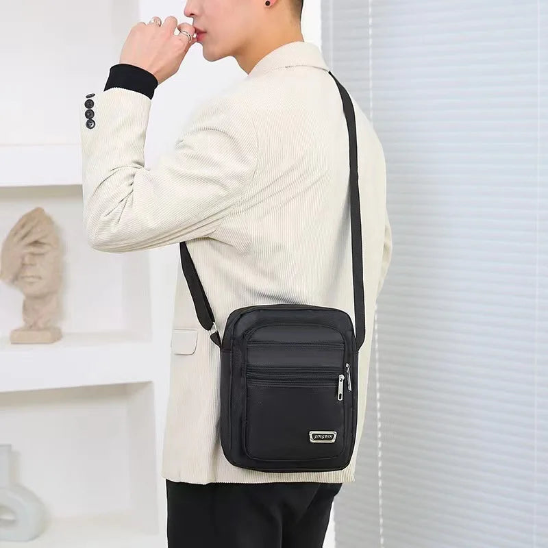 Brand New Men Crossbody Bags Male Nylon Shoulder Bags Boy Messenger Bags Man Handbags for Travel Casual Large Satchel Grey