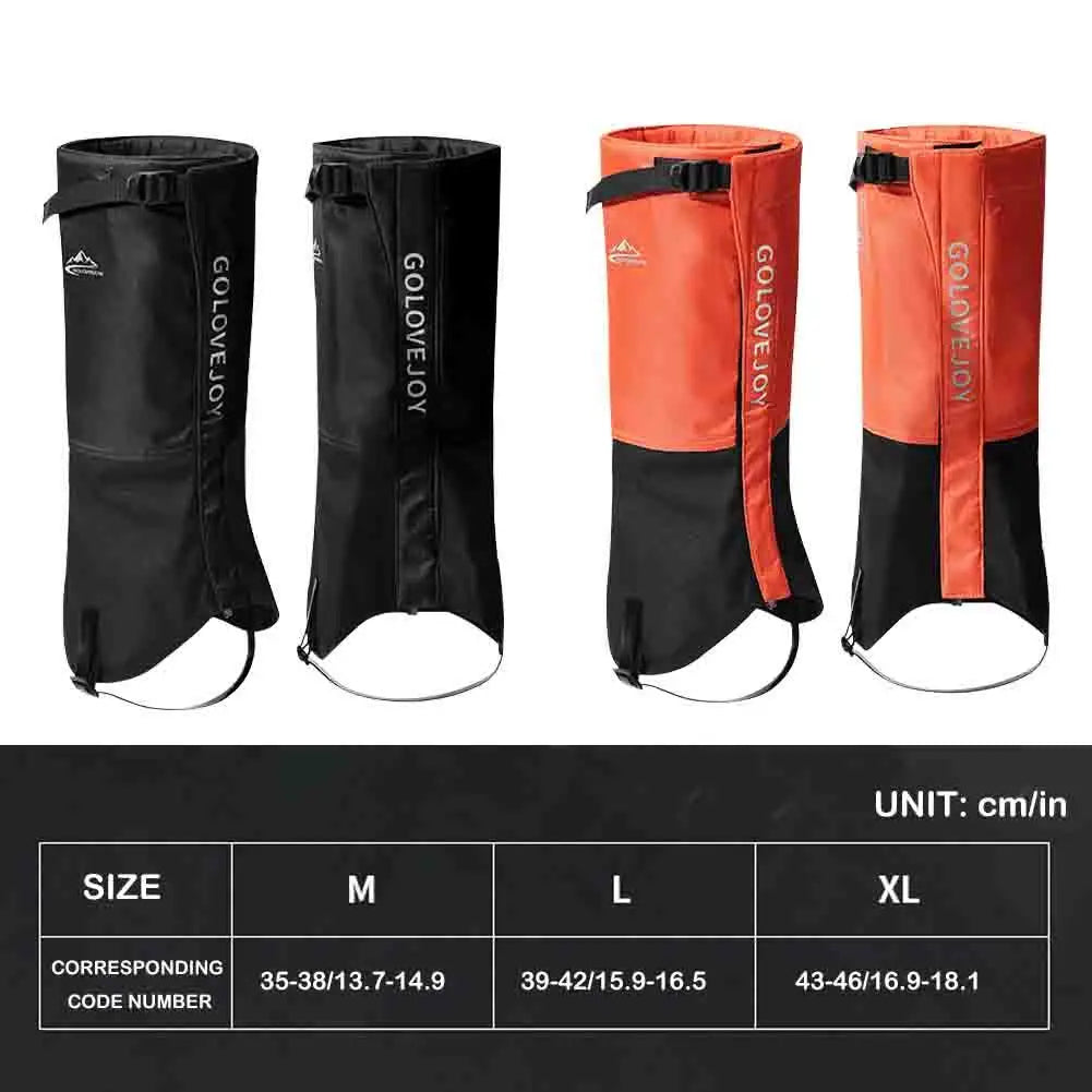 1 Pair Waterproof Snow Leg Legging Cover For Adult Child Outdoor Hiking Boot Gaiter Winter Hunting Camping Climbing