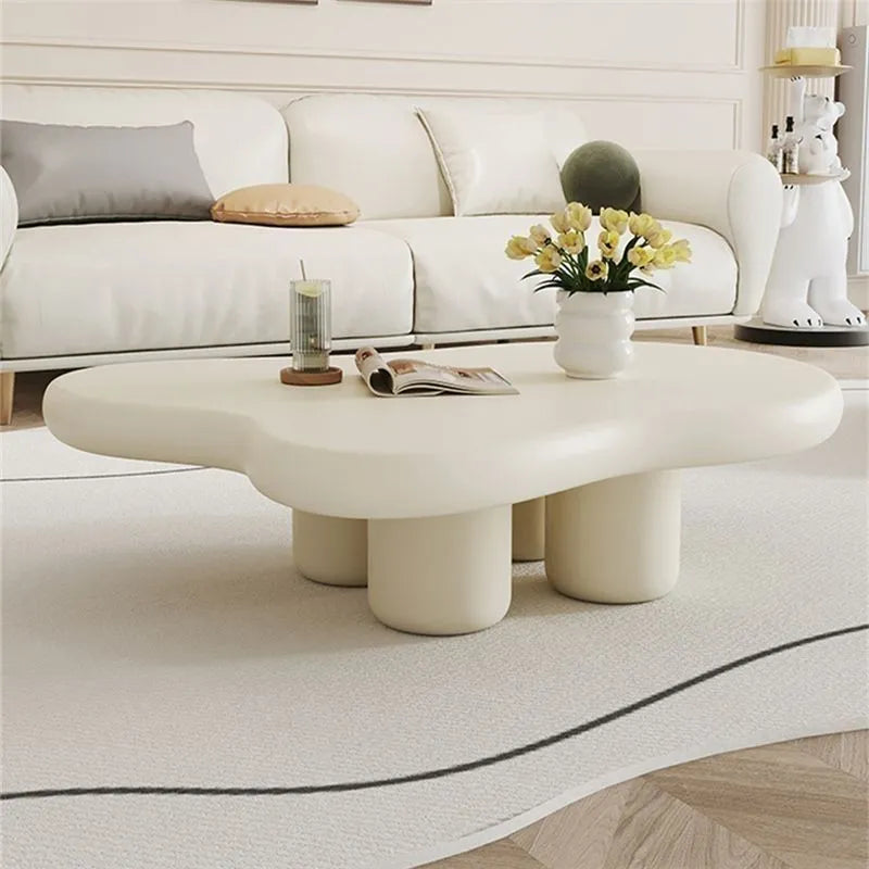 Cloud Living Room Coffee Table High Gloss Storage Nordic Household Simple Modern Tea Table Small Apartment Black Table