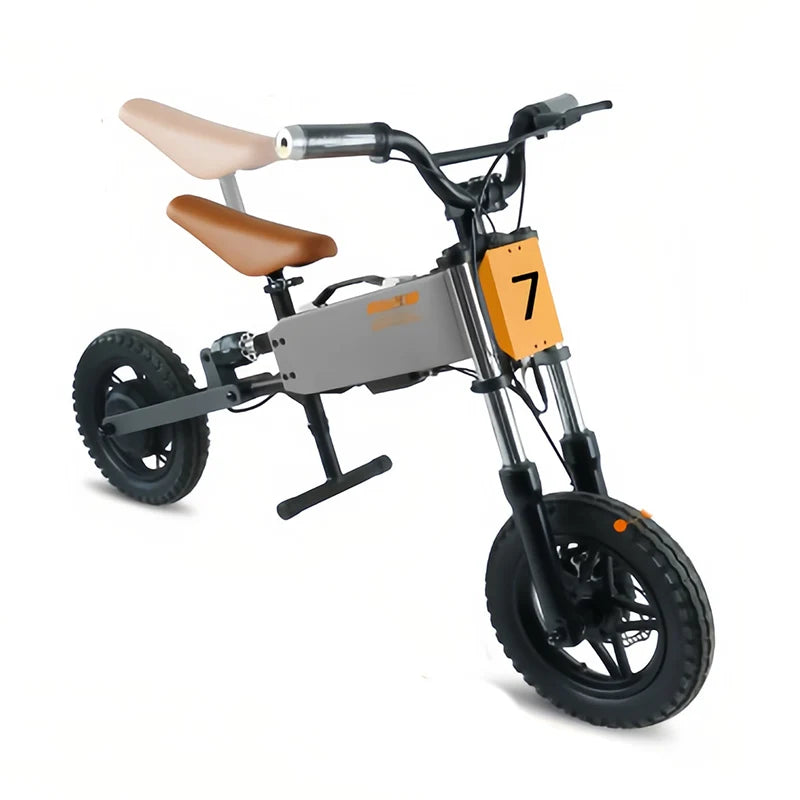 Children Outdoor Off-road Electric Bicycle with APP 24V Battery 200W Motor Gray