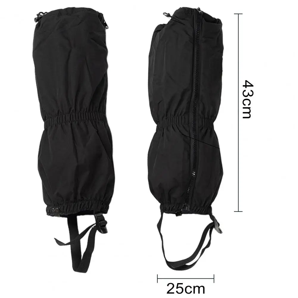 1 Pair Leg Gaiters with Zipper Adjustable Water-Resistant Waterproof Snow Boot Gaiters Leg Guards for Hunting Climbing