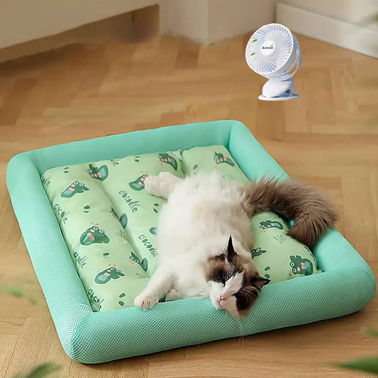 MADDEN  Summer Cooling Pet Cat Bed Cushion Ice Pad Dog Sleeping Square Mat for Puppy Dogs Cats Pet Kennel Top Quality Cool Cold