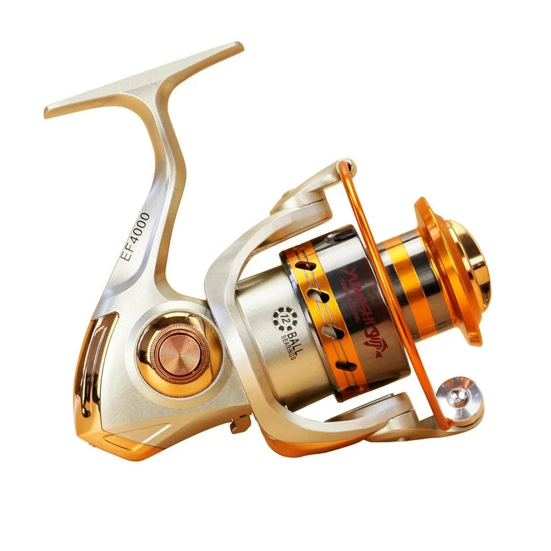 Free shipping yellow 10BB Spool Aluminum Spinning Fishing Reels For Front Drag Baitcasting Spinning Reel Coil carp fishing