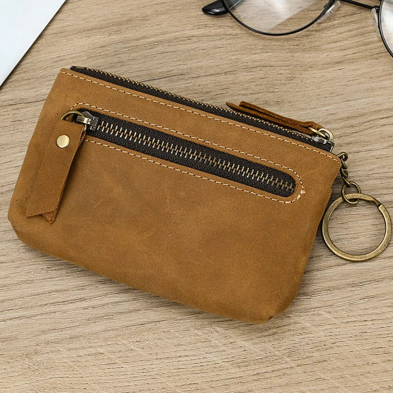 Genuine Leather Coin Purse Luxury Designer Short Purse Wallet For Men Women Small Wallets Free Shipping Cheap Little Purse Zip