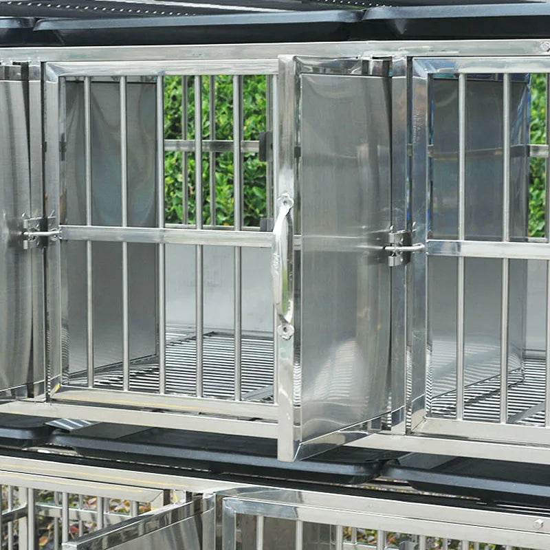 Three Layer Stainless Steel Dog Cage Wholesale Dog Kennels Cages Stackable Dog Cage