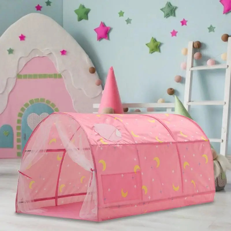 Bed Tent for Kids Tent House Canopy Bed Dream Privacy Space Full Sleeping Tents for Two Single Beds Frame Design