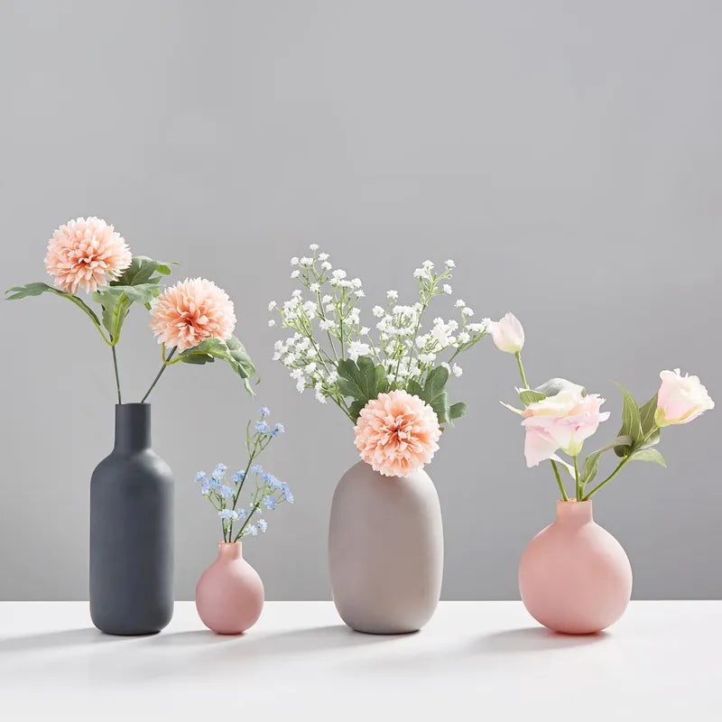 Home Decoration Accessories Modern Flower Vase Vases for Flowers Ceramic Vase Small Living Room Decoration Office Decoration