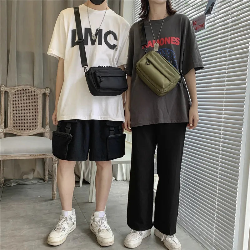 New Unisex Messenger Bag Travel Waist Bag Men's Chest Bag Backpack Casual Men's Shoulder Messenger Bag Nylon Phone Bag Purse