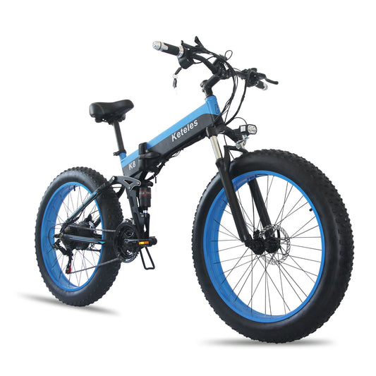 1000W 15AH EU Stock E-Bike Free Shipping 26 inch Fat Tire Folding E-Bike EU Warehouse Foldable Electric Bike