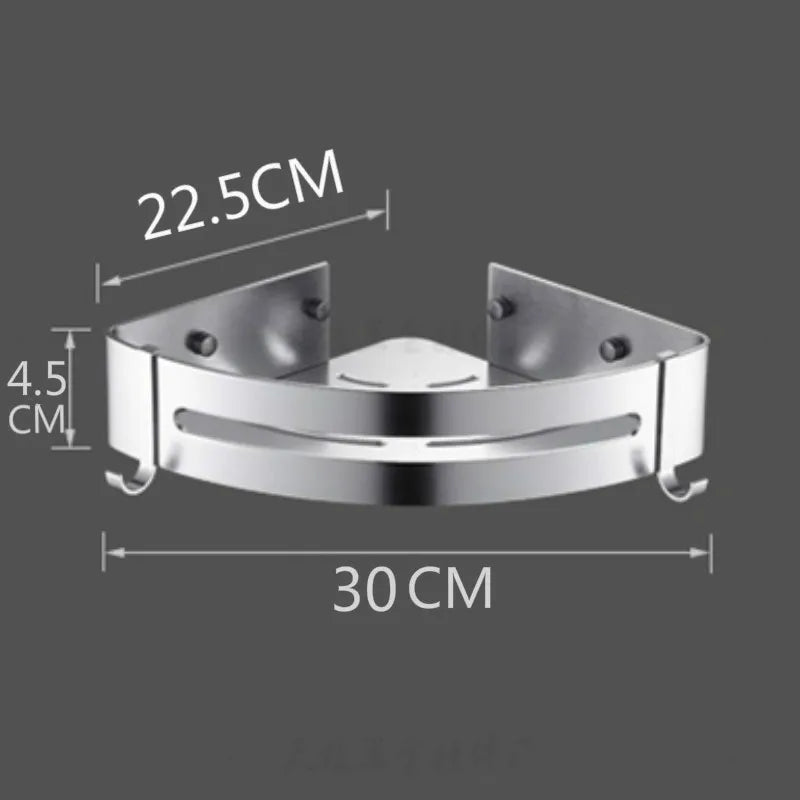 Bathroom Shelves Corner Shelf Wall Mounted Aluminum Bathroom Soap Dish Bath Shower Shelf Bath Shampoo Holder  Wall Mounted Type