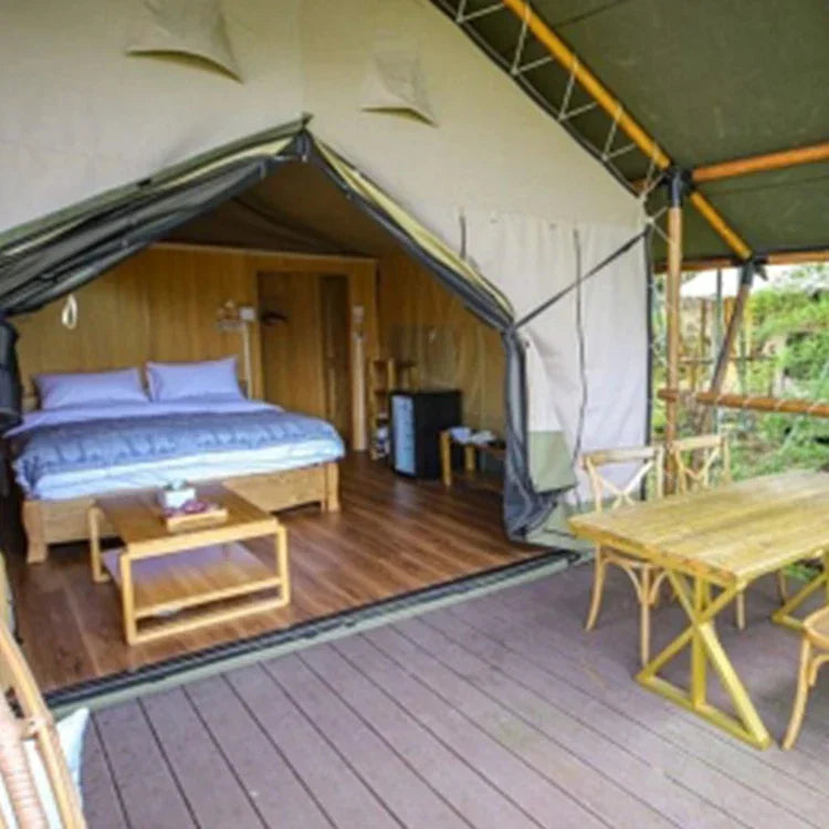 Luxury Waterproof Glamping Hotel Resort Safari Tent With Furniture For Outdoor