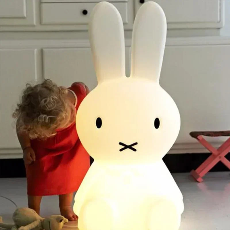 Cartoon Cute Rabbit Night Light Children's Toy Bedroom LED Floor Lamp Living Room Warm Atmosphere Lights