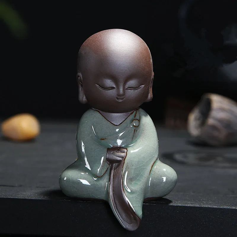 Small  Monk Buddha Statues Tathagata India Yoga Mandala Sculptures Ceramic Ceremony Ornaments Gift budda Figurine Home Decor