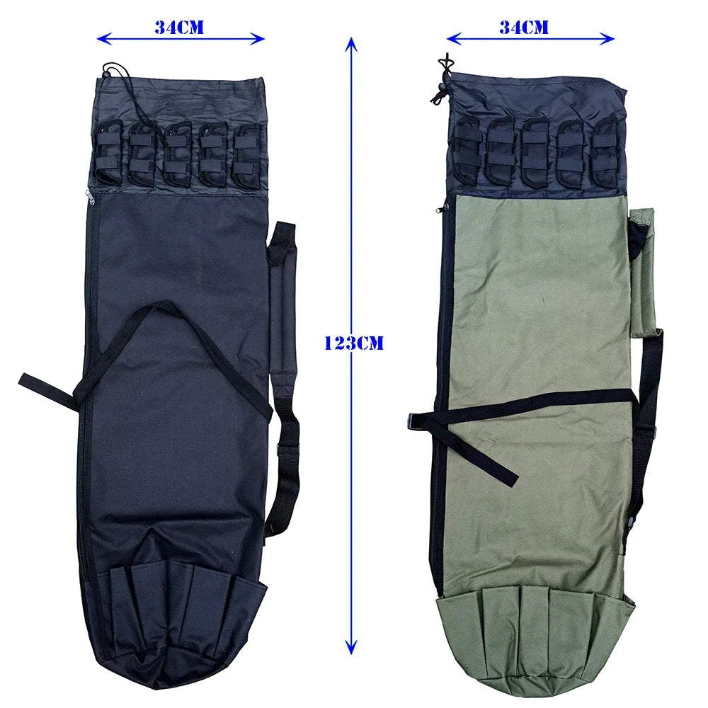 GHOTDA Portable Multifunction Nylon Fishing Rod Bag Storage Waterproof Outdoor Shoulder Fishing Gear