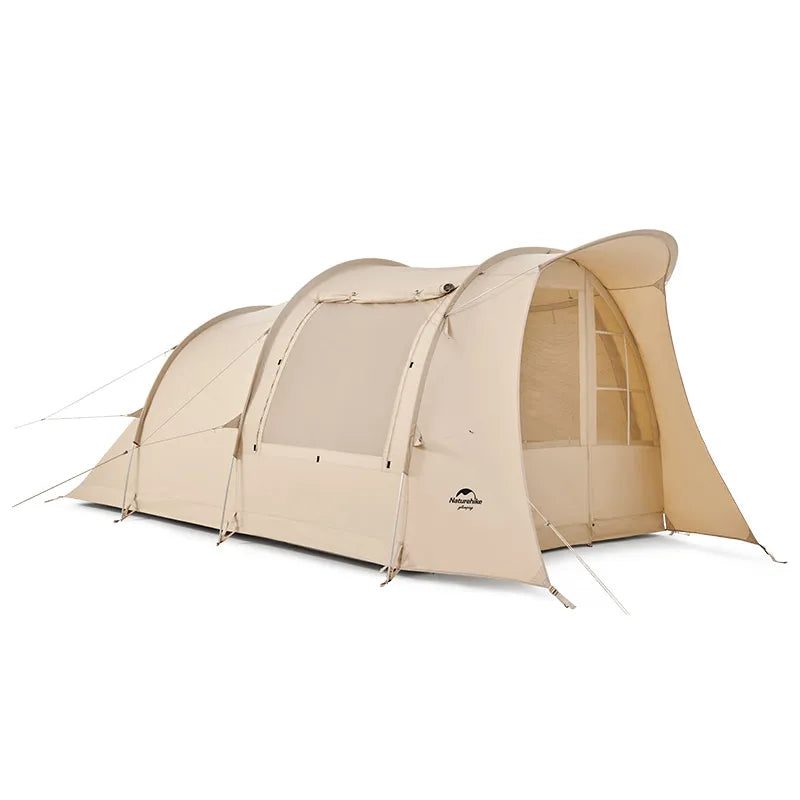 Naturehike Eaves Outdoor Cotton Tunnel Tent One Room One Hall Leisure Sunscreen Tent Camping Picnic Luxury 4 Person Cotton Tent