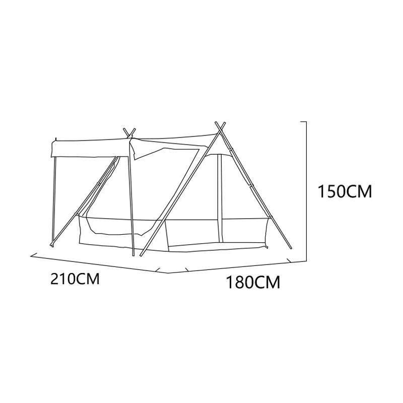 Light Luxury Waterproof Sunscreen Breathable Roof Tent with Independent Sunshade Shelter Canopy Multi-functional Chimney Hole