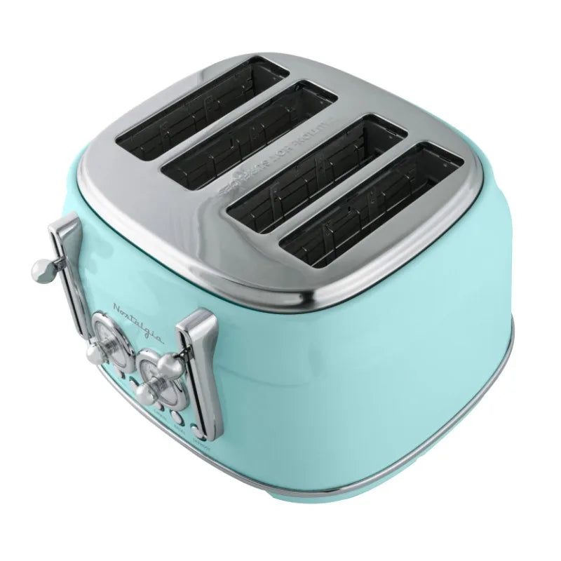 Classic Retro 4-Slice Toaster, Aqua  breakfast  bread machine  bread maker machine