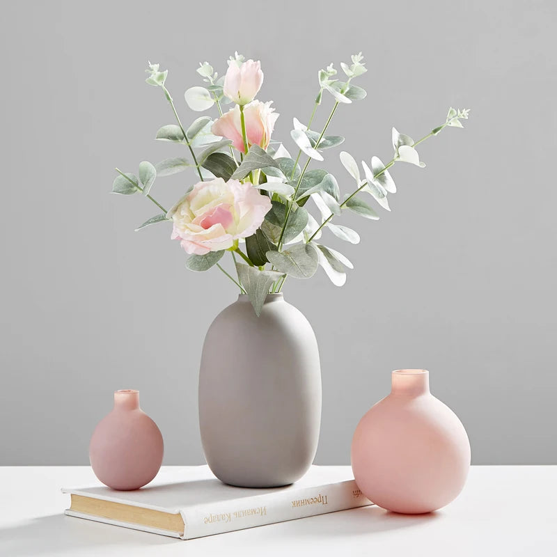 Home Decoration Accessories Modern Flower Vase Vases for Flowers Ceramic Vase Small Living Room Decoration Office Decoration